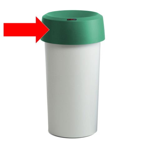 Coperchio per contenitore Modo Round con fermasacco 38x15 cm anello verde Rotho
