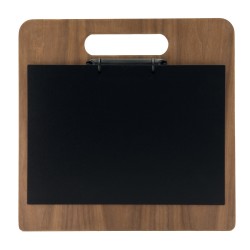 Portamenù a tagliere con anelli Chopping Board 32 x 24 cm legno di noce Securit