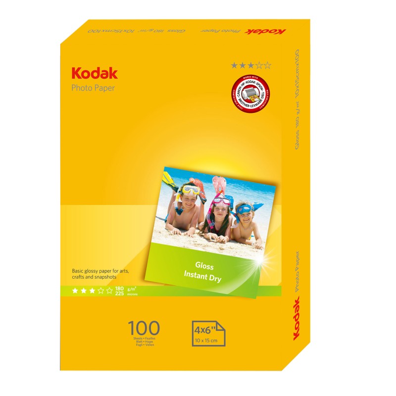 Kodak Carta fotografica lucida Photo Gloss 10 x 15 cm 180 gr 100 fogli 5740097