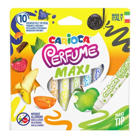 Pennarelli Perfume Maxi punta 7,0mm colori assortiti Carioca astuccio 10 pezzi