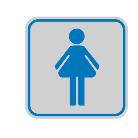 Targhetta adesiva pittogramma Toilette donna 8