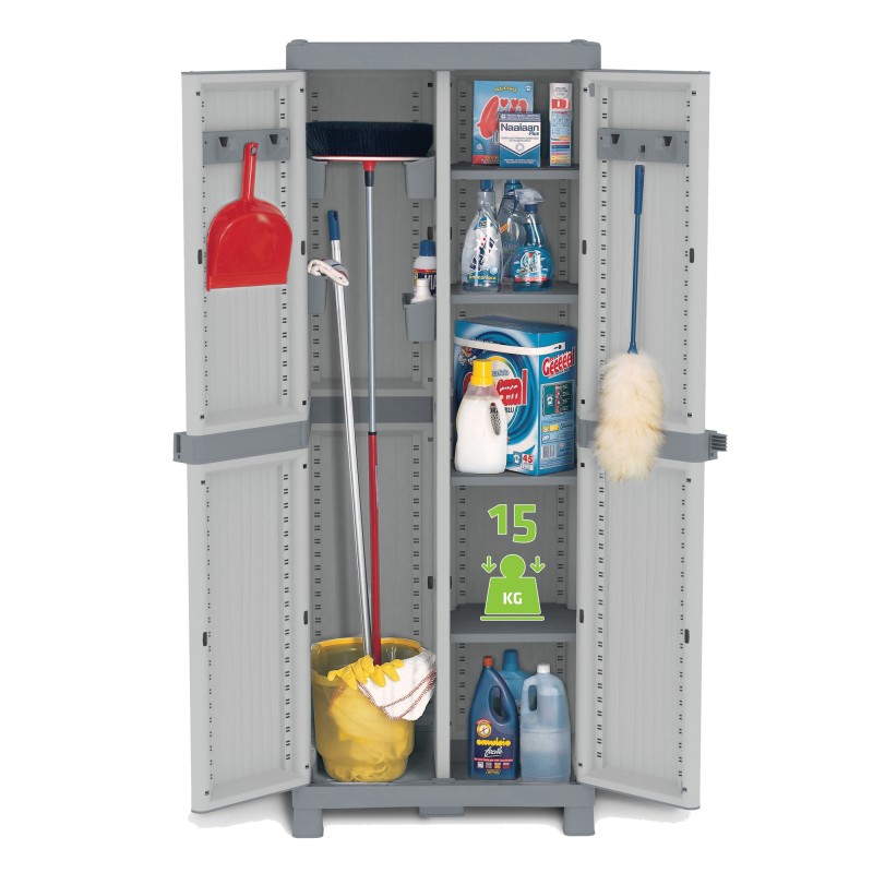 Armadio Domino Wave Base 3700 UW 2 ante 70 x 43,8 x 181,8 cm PPL grigio Terry