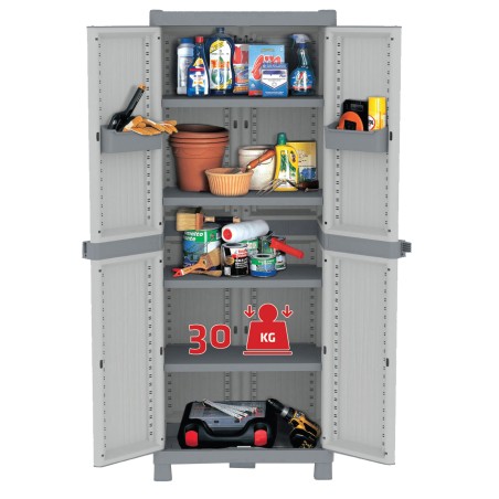Armadio Domino Wave Base 2700 UW 2 ante 70 x 43,8 x 181,8 cm PPL grigio Terry