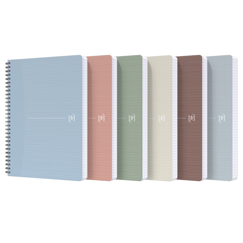 Maxiquaderno spiralato Rec'up A4 5 mm 180 fogli 90 gr colori assortiti Oxford