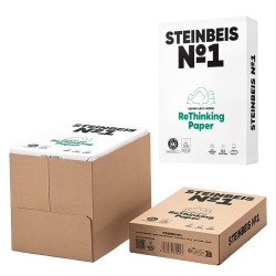 Carta riciclata al 100% senza legno A4 80 gr bianco Steinbeis conf. 500 fogli