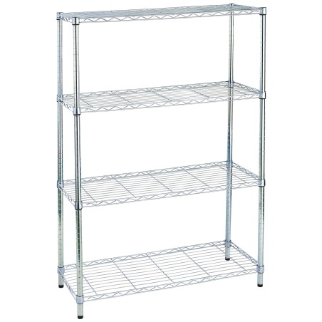 Libreria Archimede Light 4 ripiani acciaio cromato 36x90x137 cm Serena Group