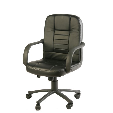 Poltrona direzionale Detroit HC4418M con ruote e braccioli nero Serena Group