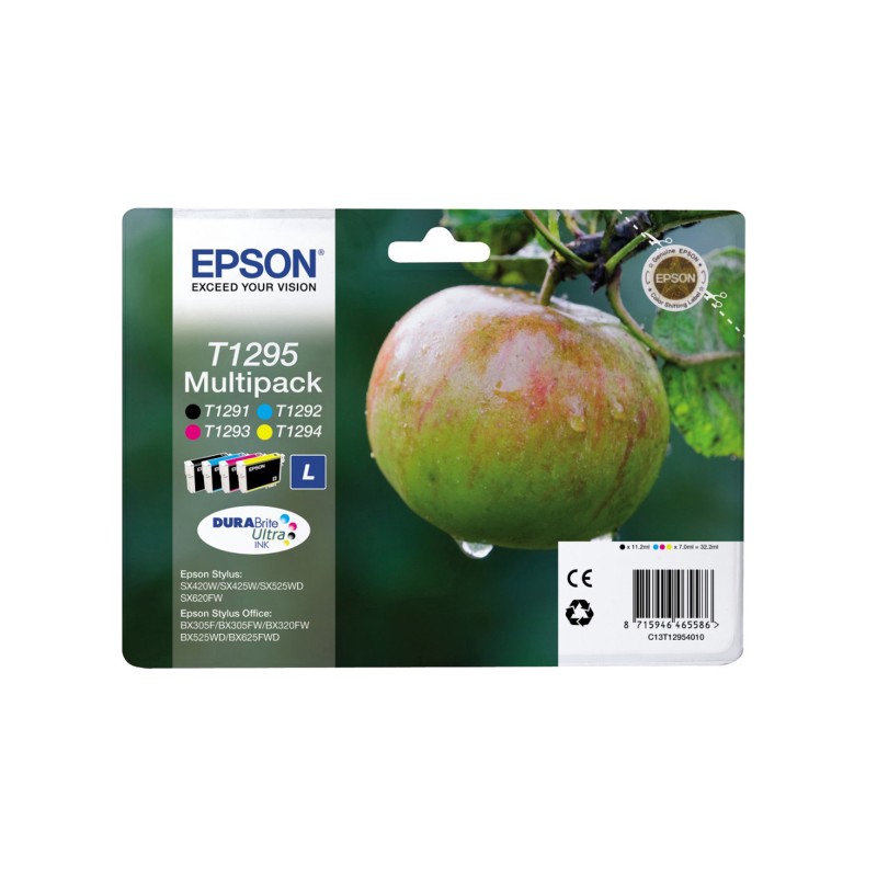 Epson Multipack Cartuccia ink C/M/Y/K T1295 C13T12954012 C/M/Y 11,2ml K 7ml