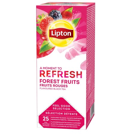 Tè nero Frutti di bosco Feel Good Selection in filtro Lipton conf. 25 pezzi