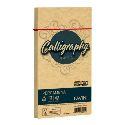 Busta Calligraphy pergamena 110 x 220 mm 90 gr oro 03 Favini conf. 25 pezzi