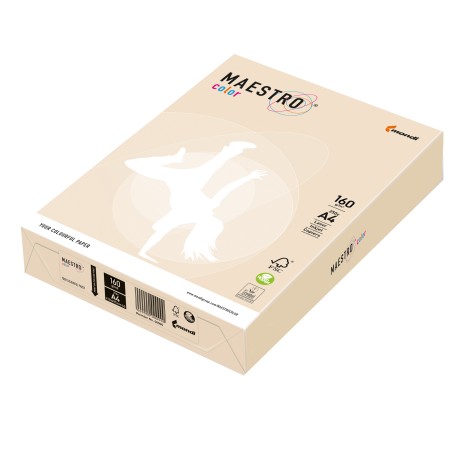 Carta Maestro Color A4 160 gr avorio/crema tenue CR20 Mondi conf. 250 fogli