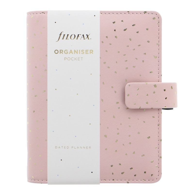 Organiser Confetti f.to Pocket 146 x 128 x 36 mm con cinturino rosa Filofax
