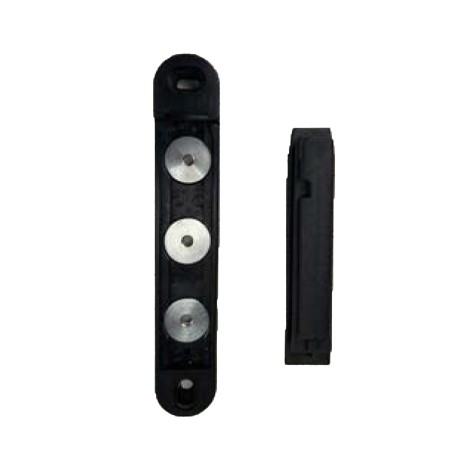 Terminale a muro per testina Rondo Tensa magnetico 2,2x12,5cm nero Studio T
