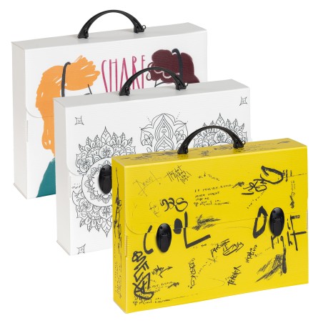 Valigetta polionda Smart 27 x 37,5 cm dorso 8 cm fantasie assortite Favorit
