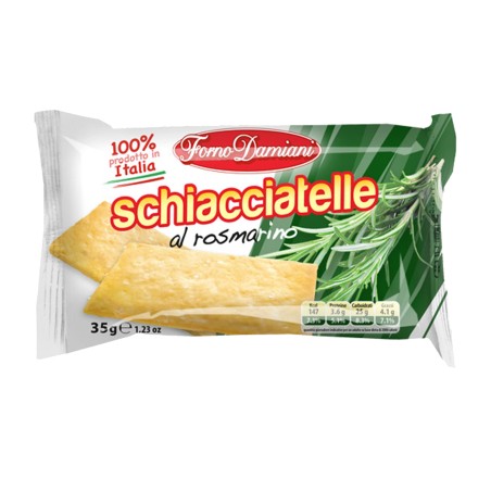 Schiacciatella al rosmarino monoporzione 35 gr Forno Damiani conf. 50 pezzi