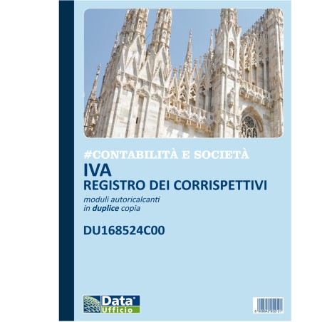 Registro corrispettivi mensili 24/2 autoricalcante DU168524C00 Data Ufficio