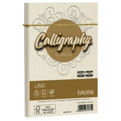 Buste Calligraphy Lino 120 x 180 mm 120 gr avorio 02 Favini conf. 25 pezzi
