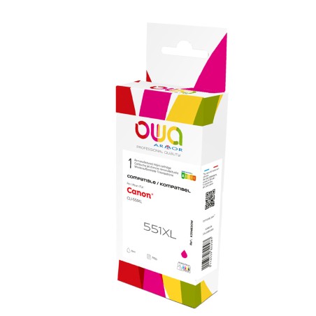 Armor Cartuccia ink Compatibile per Canon CLi551XL Magenta K20483OW 10,5ml