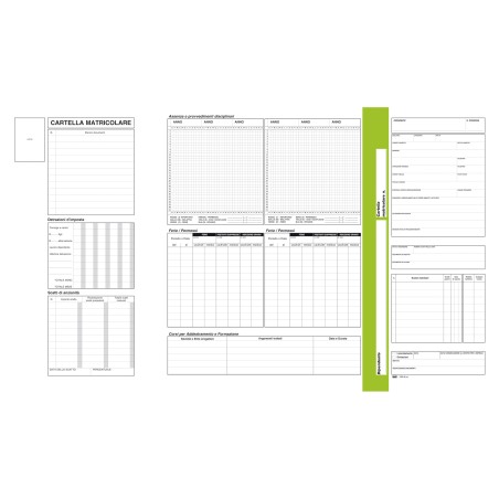 Cartellina matricolare con vano portadocumenti 32,5 x 25,5 cm Data Ufficio