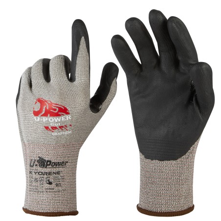 Guanti di protezione CUT con polsino marrone taglia 09 grigio/nero UPower