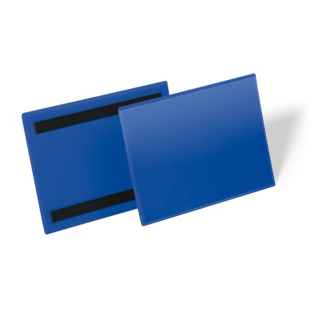 Buste identificative magnetiche A5 orizzontale blu Durable conf. 50 pezzi