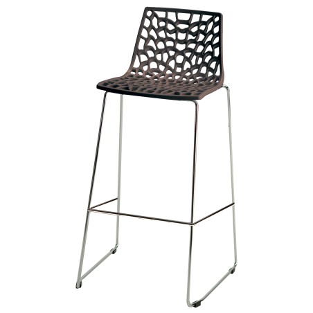 Sgabello Spider Fix 44 x 53 x 96 cm polipropilene moka lucido Grandsoleil