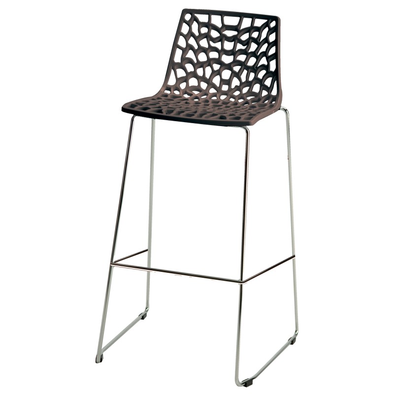 Sgabello Spider Fix 44 x 53 x 96 cm polipropilene moka lucido Grandsoleil