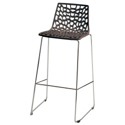 Sgabello Spider Fix 44 x 53 x 96 cm polipropilene moka lucido Grandsoleil