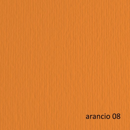 Cartoncino Elle Erre 50x70cm 220gr arancio 108 Fabriano blister 20 fogli