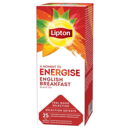 Tè English breakfast Feel Good Selection in filtro Lipton conf. 25 pezzi