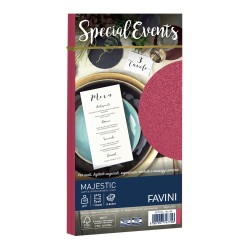 Busta Special Events metal rosso 110 x 220mm 120gr Favini conf. 10 buste