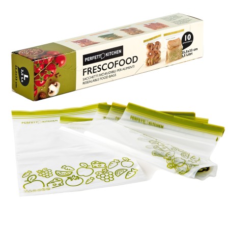 Buste per alimenti FrescoFood large 25,5 x 33 cm Perfetto conf. 10 pezzi
