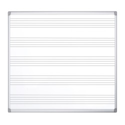 Lavagna magnetica Maya Musica pentagramma musicale 120 x 120 cm BiOffice