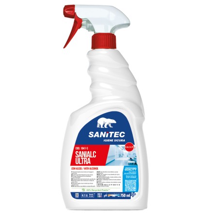 Detergente alcolico per superfici e tessuti Sanialc Ultra 750 ml Sanitec
