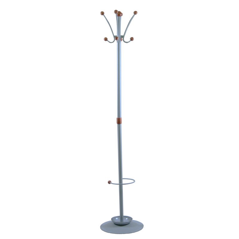 Appendiabiti Dallas con portaombrelli 8 posti 180 x 40 cm grigio Unisit