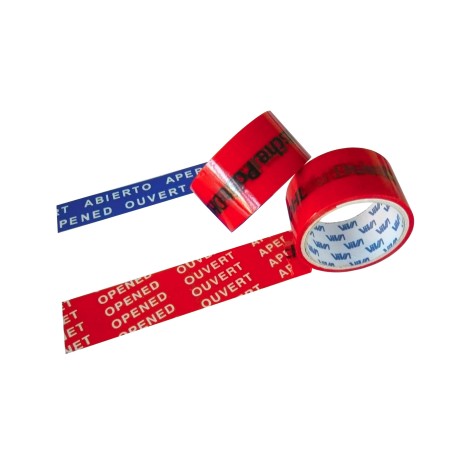 Nastro antieffrazione "aperto" larghezza 5 cm lunghezza 50 m rosso Viva