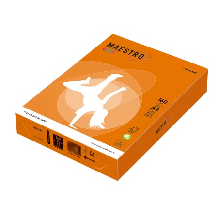 Carta Maestro Color A4 160 gr arancio forte OR43 Mondi conf. 250 fogli