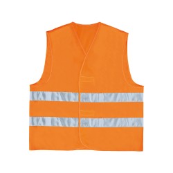 Gilet alta visibilità GILP2 poliestere taglia L arancio fluo Deltaplus