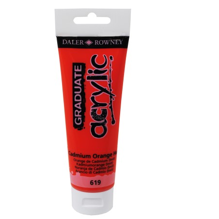 Colore acrilico fine Graduate 120 ml arancio cadmio scuro Daler Rowney