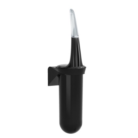 Portascopino da parete Skin Carbon 38,6 x 11,3 x 9,3 cm nero Mar Plast