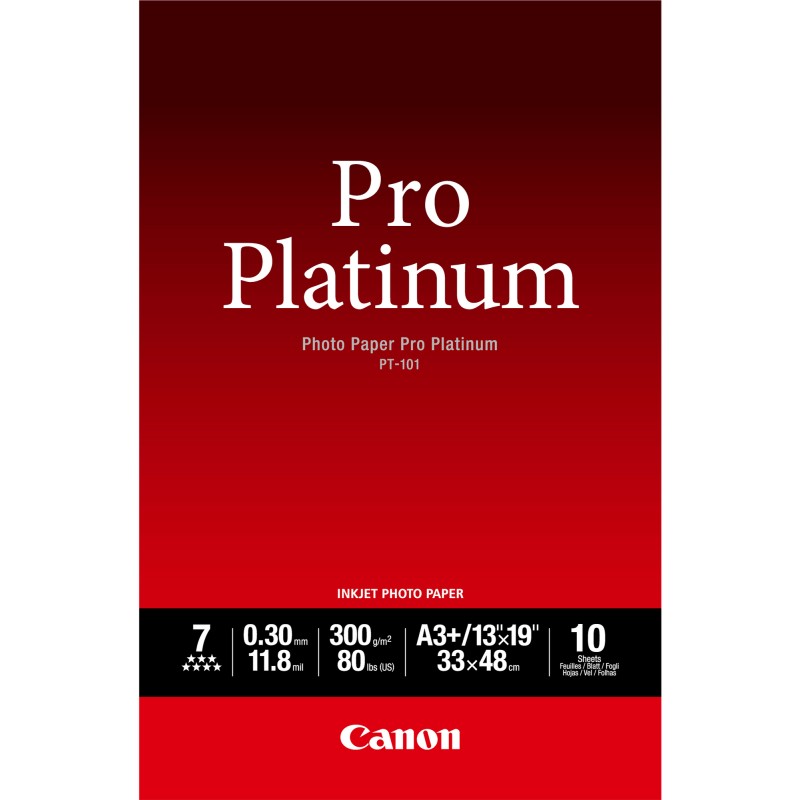 Canon Carta fotografica Canon PT101 Pro Platinum A3+ 10 Fogli 2768B018