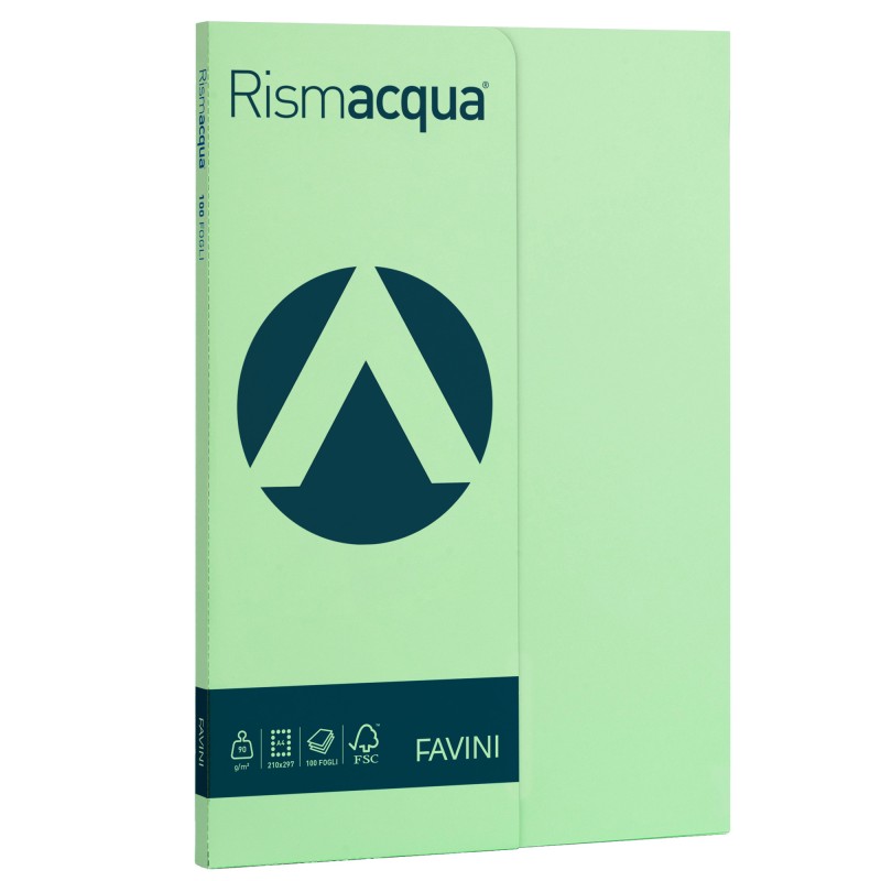 Carta Rismacqua Small A4 90 gr verde chiaro 09 Favini conf. 100 fogli