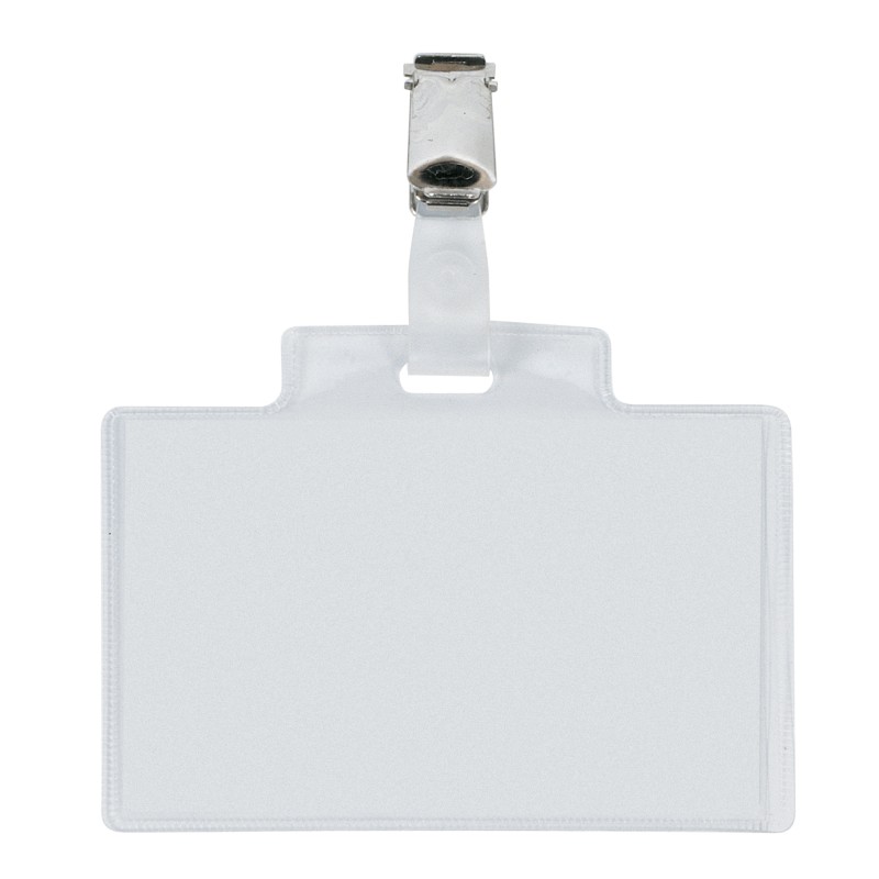 Portanome Pass 3E 9,5 x 6 cm metallo con clip Sei Rota conf. 10 pezzi