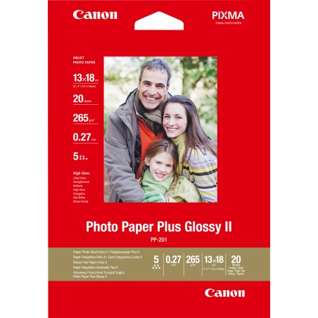 Canon Carta fotografia lucida PP201 II Plus 5 x 7 " 20 Fogli 2311B018