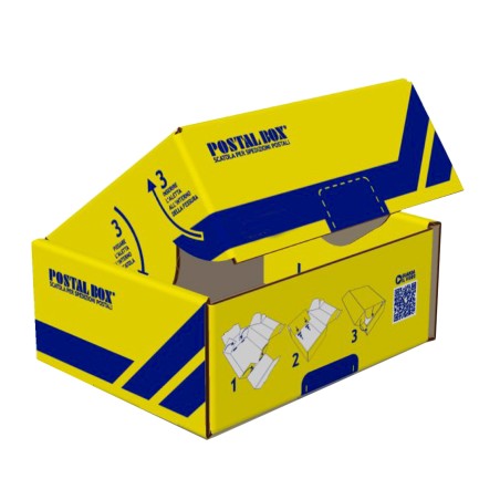 Scatola spedizioni Postal Box® XL 48 x 30 x 21 cm giallo/blu Blasetti