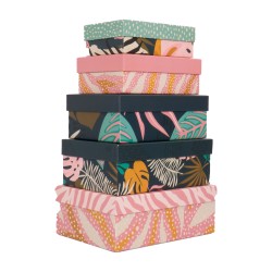 Set scatole regalo dimensioni assortite fantasia Breeze conf. 5 pezzi