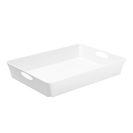 Vassoio multiuso Living Box 37,5 x 26,6 cm altezza 6 cm bianco Rotho