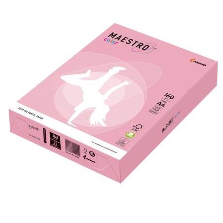 Carta Maestro Color A4 160 gr rosa tenue PI25 Mondi conf. 250 fogli