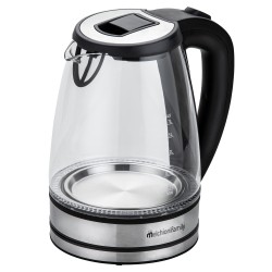 Bollitore elettrico cordless caraffa in vetro 2200 W nero Melchioni