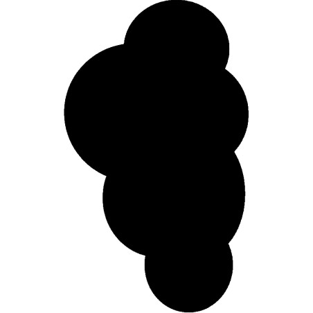 Lavagna da parete Silhouette 48,5 x 30 cm forma nuvola nero Securit